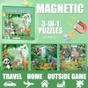 image:imageMagnetic Puzzles for Toddlers 35 75Pieces Travel Toys Animal Jungle Puzzles Ages 46 Educational Learning Magnets Road Car Trip amp Airplane Activities Toys for 3 4 5 6 7 Girls Boys GiftAnimal Jungle
