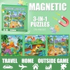 image:imageMagnetic Puzzles for Toddlers 35 75Pieces Travel Toys Animal Jungle Puzzles Ages 46 Educational Learning Magnets Road Car Trip amp Airplane Activities Toys for 3 4 5 6 7 Girls Boys GiftDinosaur