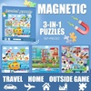 image:imageMagnetic Puzzles for Toddlers 35 75Pieces Travel Toys Animal Jungle Puzzles Ages 46 Educational Learning Magnets Road Car Trip amp Airplane Activities Toys for 3 4 5 6 7 Girls Boys GiftTransportation