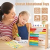 image:imageWooden Abacus for Kids Math  10Row Counting Toy with 100 Beads Number Cards amp Counting Sticks Educational Counters for Kids Math Gift for Age 3 4 5 6 7 Year Old Boy Girl