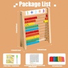 image:imageWooden Abacus for Kids Math  10Row Counting Toy with 100 Beads Number Cards amp Counting Sticks Educational Counters for Kids Math Gift for Age 3 4 5 6 7 Year Old Boy Girl