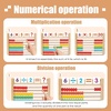 image:imageWooden Abacus for Kids Math  10Row Counting Toy with 100 Beads Number Cards amp Counting Sticks Educational Counters for Kids Math Gift for Age 3 4 5 6 7 Year Old Boy Girl