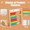 image:imageWooden Abacus for Kids Math  10Row Counting Toy with 100 Beads Number Cards amp Counting Sticks Educational Counters for Kids Math Gift for Age 3 4 5 6 7 Year Old Boy Girl
