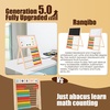 image:imageWooden Abacus for Kids Math  DoubleSided Blackboard Whiteboard Magnetic Abacus with 100 Magnetic Number amp Fruit Stickers  Educational Counting Games Kids Gift