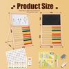 image:imageWooden Abacus for Kids Math  DoubleSided Blackboard Whiteboard Magnetic Abacus with 100 Magnetic Number amp Fruit Stickers  Educational Counting Games Kids Gift