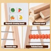 image:imageWooden Abacus for Kids Math  DoubleSided Blackboard Whiteboard Magnetic Abacus with 100 Magnetic Number amp Fruit Stickers  Educational Counting Games Kids Gift