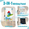 image:imageWooden Adjustable Kids Easel Learning Toy for Boys and Girls Aged 34 48 812 Wooden Blackboard amp Magnetic Whiteboard amp Drawing Paper Holder 2 Drawing Paper Roll