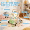 image:imageWooden Baby Walker Baby Walker with Wheels Includes Montessori Sensory Toys and Activity Center 618 Months for Boys and Girls