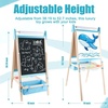 image:imageWooden Easel for Kids Adjustable Kids Art Easel Learning Toy for Boys and Girls Ages 34 48 812 Wooden Blackboard amp Magnetic Whiteboard and Drawing Paper Holder 2 Drawing Paper Roll
