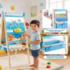 image:imageWooden Easel for Kids Adjustable Kids Art Easel Learning Toy for Boys and Girls Ages 34 48 812 Wooden Blackboard amp Magnetic Whiteboard and Drawing Paper Holder 2 Drawing Paper Roll