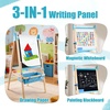 image:imageWooden Easel for Kids Adjustable Kids Art Easel Learning Toy for Boys and Girls Ages 34 48 812 Wooden Blackboard amp Magnetic Whiteboard and Drawing Paper Holder 2 Drawing Paper Roll