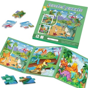 image:imageMagnetic Puzzles for Toddlers 35 75Pieces Travel Toys Animal Jungle Puzzles Ages 46 Educational Learning Magnets Road Car Trip amp Airplane Activities Toys for 3 4 5 6 7 Girls Boys GiftDinosaur