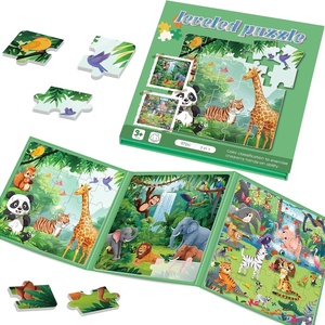 image:imageMagnetic Puzzles for Toddlers 35 75Pieces Travel Toys Animal Jungle Puzzles Ages 46 Educational Learning Magnets Road Car Trip amp Airplane Activities Toys for 3 4 5 6 7 Girls Boys GiftAnimal Jungle