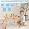 image:imageWooden Activity Table 6in1 Montessori Activity Table for Toddlers Activity Center for Babies Aged 13 Sensory Toys for Boys and Girls 1 Years Old